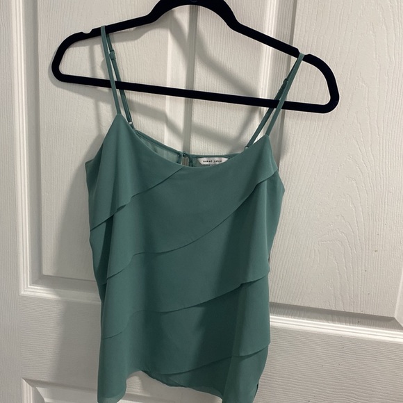 Naked Zebra Diagonal Tier Layered Cami/Tank. Color Turquoise. Size M. - Picture 4 of 4